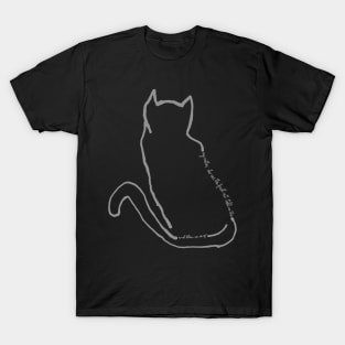 Cat Stories - Shirley Jackson Cat Silhouette T-Shirt